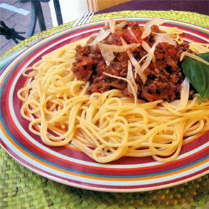 spaguetti a la sauce bolognaise